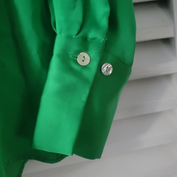 ZARA NWT satin long sleeve Blouse. - Picture 5 of 9